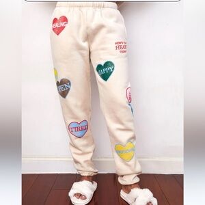 MAYFAIR GROUP SIZE‎ XS NWT how's your heart today sweatpants